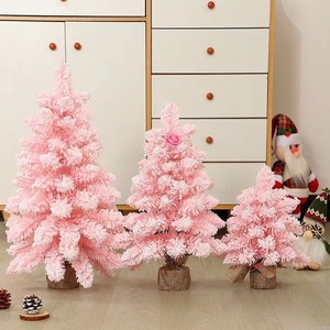 Tình yêu vĩnh cửu vẻ đẹp vượt thời gian 30cm Mới Màu Hồng nhọn Phun Tuyết cây thông giáng sinh nhỏ - Product Image 1