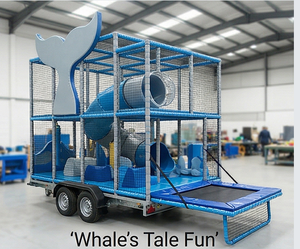 Centro de Diversión Portátil con Temática Personalizada, Remolque de Juegos Blandos Móvil - Parque de Trampolines Integrado con Temática de Jungla/Océano/Zoológico para Eventos - Product Image 3