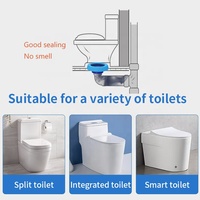 Joint en caoutchouc pour cuvette de toilettes, design traditionnel, épaisseur 25 mm, consolidation inter-catégories, boîte bleue, installation facile, garantie 5 ans