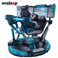 Simulador de Carreras VR Oculeap de Nuevo Diseño, 3 Pantallas, Carreras de F1, Máquina de Juegos de Carreras de Coches VR Dinámica con Movimiento 9D