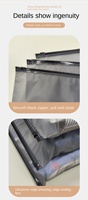 Sacs à fermeture éclair gris givré Sac d'emballage CPE Sacs d'emballage en plastique translucide pour chandails T-shirts Vêtements Chaussettes