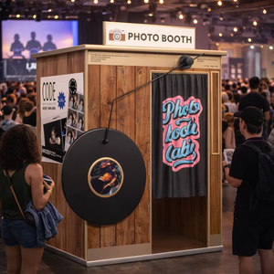 Universal Music House Photo Booth Enclosure Empty Shell for Rental Business Festival and Pop up Event - Product Image 1