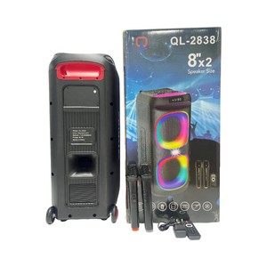 2025 Thiết Kế Mới Xách Tay 80W Bên Sẵn Sàng Loa Studio Âm Thanh Cấp Lâu Dài Pin Kép Không Dây mics RGB LED Chiếu Sáng - Product Image 4