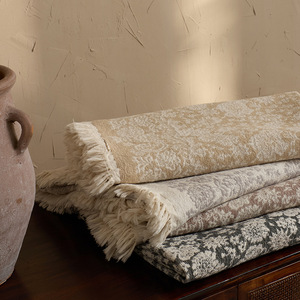 <strong>Brown</strong> Floral <strong>Throw</strong> Blanket with Tassels, Boho Home Decor Block Pattern Machine Weave Sofa <strong>Throw</strong>/ - Product Image 6
