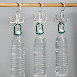 Creative Multi Functional <b>Wardrobe</b> Hooks Plastic Rotating 5 Claws Bag Hanger Clothes Hats Hook Belt Tie Rack - Product Image 3