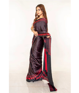 Luxury Silk Saree with Intricate Gold Embroidery Traditional Ethnic Wear for Weddings Festivals Cultural Events and Parties - Product Image 1