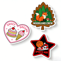 Autocollant en vinyle découpé sur mesure TEDDY avec impression CMJN, autocollant en PVC imperméable, logo de dessin animé