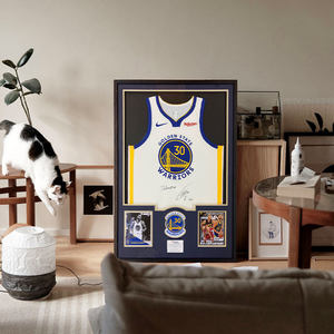 Photo murale rectangulaire en bois massif, personnalisée, créative, faite à la main, avec cadre en jersey, pour football, basketball, <span class=keywords><strong>NBA</strong></span>, signature, tennis, Hubei - Product Image 2