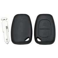 Boîtier de clé à 2 boutons en métal et plastique pour Renault Clio II Kangoo Master Twingo Trafic Modus NE72 avec lame non coupée