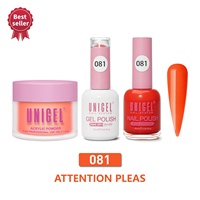 Unigel - Set de Esmalte de Uñas Acrílico 3 en 1, Gel y Laca, Vegano, No Tóxico, Venta al Por Mayor # 073- # 090 Combinación de colores OEM ODM Personalizado