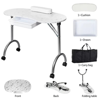 Table de Manucure Pliante Professionnelle en Métal Personnalisable pour Salon de Beauté avec Ventilateur GOODSELLER