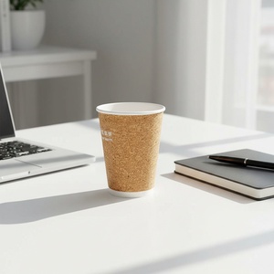 Gobelet en papier kraft pour boissons chaudes Sunshine, personnalisable avec logo, revêtement PE, simple paroi, 6/8/12/16/20 oz, pour thé et café - Product Image 1