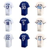 Jahitan Berkualitas Terbaik Dapat Disesuaikan # 17 OHTANI # 18 YAMAMOTO. # 50 BETTS # 22 KERSHAW Jersey Bisbol