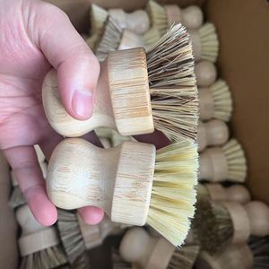 Brosse de nettoyage en bambou naturel de haute qualité, zéro déchet, avec manche en bambou - Product Image 1
