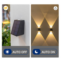 NOUVEAU Appliques murales solaires d'extérieur étanches Décoration de rue Éclairage mural LED Lampe de porche à énergie solaire pour villa Patio Garden
