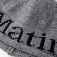 Bonnet tricoté unisexe style coréen, en laine, avec motif lettre vintage, pour l'automne et l'hiver, tendance urbaine, style niche et original