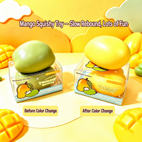 Fruit Food Knijp Speelgoed Mango Temperatuurgevoelige Kleurveranderende Mango Bouwblok Knijp Speelgoed Stress Verlichting Fidget Speelgoed