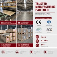 Panneaux muraux SPC imperméables, résistants au feu, finition marbre, pour projets commerciaux et intérieurs de luxe