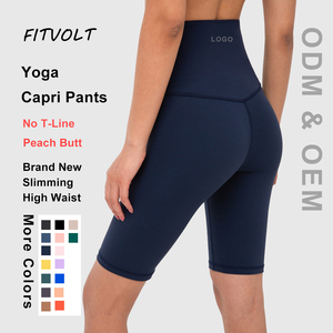 Shorts de yoga écologiques respirants à taille haute, sans couture, pour le fitness, vente en gros FITVOLT - Product Image 1