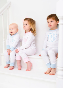 Set <span class=keywords><strong>Pigiama</strong></span> Coordinato a Pois per Fratelli, Tutina con Apertura Posteriore per Neonati e Bambini, <span class=keywords><strong>Pigiama</strong></span> Coordinato con Monogramma per Bambini e <span class=keywords><strong>Bambine</strong></span> - Product Image 2