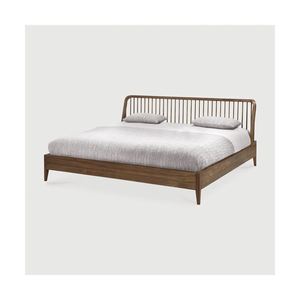 Cama Individual/Doble de Madera Maciza de Abedul Estilo Americano con Acabado Negro, Cama de Princesa para Niña, Tallada a Mano, Estilo Europeo - Product Image 3