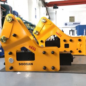 หัวเจาะไฮดรอลิก SOOSAN รุ่นพรีเมียม SB50 แบบ SIDE พร้อมหัวเจาะขนาด 100 มม. และสายไฮดรอลิกสำหรับรถขุดขนาด 11-16 ตัน และรถตักหลังขุด - Product Image 4