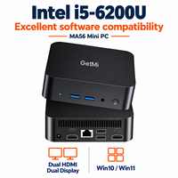PC Mini Gaming Intel Core I5 6200U 8 16GB 256 512GB 4K Dual HD-MI Win 11/10 Langsung dari Pabrik, PC Desktop Kecil untuk Rumah dan Kantor