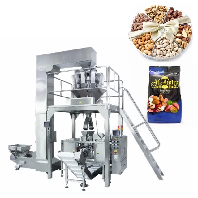 Tự Động Multihead Weigher Bubble Gum Khô Fruit Plantain Chips Máy Đóng Gói Khác Máy Y Hàng Đầu Sản Phẩm Thông Thường 0.72KW