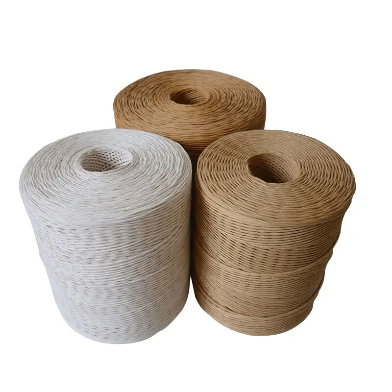 Venda a granel 1mm de espessura 1000m longo corda de papel adesivo corda para o saco de papel