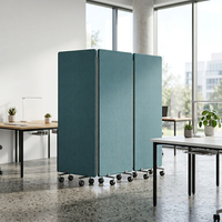 Paravent acoustique autoportant en PET recouvert de tissu, conforme aux normes ASTM C423 et ASTM E84 Classe A, pour l'Europe et l'Amérique