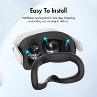 Pour Oculus Quest 3s VR Silicone Face Pad Couverture Casque Accessoires VR Visage Coussin Pad Masque Casque Couverture pour Oculus Quest 3s VR