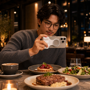 ด้ามจับสมาร์ทโฟนแบบพกพาพร้อมรีโมทคอนโทรลชัตเตอร์สำหรับการถ่ายทอดสดและเซลฟี่ - Product Image 3