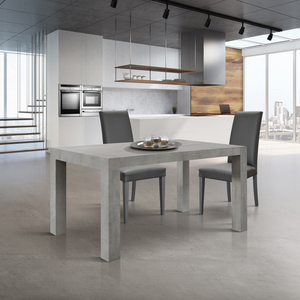 Beatrice <b>Extendable</b> <b>Dining</b> <b>Table</b> 140x90 CEMENT GREY Melamine Finished Internal Use - Product Image 4