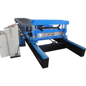 Machine de fabrication de tuiles en acier, machine de profilage à froid avec système de découpe sur rail, équipement automatique de profilage de tôles métalliques pour toitures - Product Image 5