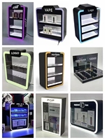 Comptoir comptoir de magasin personnalisé 2-3 étagères en acrylique vitrine à cigarettes avec porte arrière verrouillable