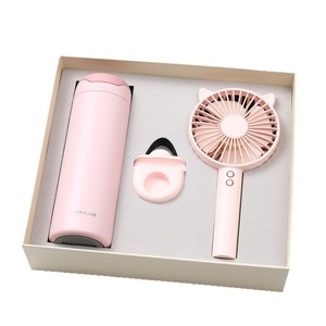 Set de Regalo en Oferta, Bienvenido Verano, Taza con Cierre de Alta Apariencia, Ventilador Pequeño, Creativo, Práctico, Personalizable con Logotipo - Product Image 4