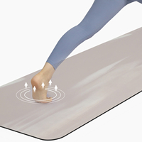 Tapis de yoga en caoutchouc naturel PU en gros, imprimé sur mesure, antidérapant, écologique, haute adhérence, pour fitness et Pilates