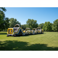 Prix d'usine, grand équipement d'amusement extérieur, parcours d'obstacles gonflable, taille personnalisée, terrain d'obstacles gonflable géant pour adolescents