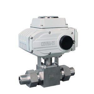Vanne à boisseau sphérique motorisée électrique en acier inoxydable haute pression COVNA 200 bars 220V/230V/240V pour milieux à haute température OEM - Product Image 1