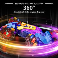 Voiture RC de cascade EPT à détection gestuelle 4x4, tours à 360 degrés avec lumière, musique et pulvérisation, jouet tout-terrain pour enfants