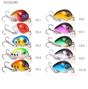 เหยื่อตกปลาขนาด3ซม./1.6ก. เหยื่อปลอมพีวีซีแบบแข็งพร้อมตะขออุปกรณ์ตกปลาจำนวนมาก - Product Image 5