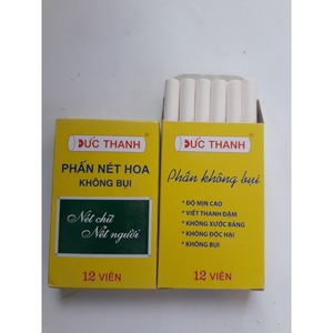 Craie blanche sans poussière Duc Thanh, 12 pièces/boîte, non toxique, carbonate de calcium, écriture fluide, effaçable facilement, vente en gros B2B - Product Image 5