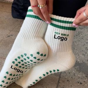 Calcetines de Yoga Antideslizantes con Logotipo Personalizado, Calcetines de Pilates de Algodón para Mujer, Diseño Antideslizante, Calcetines de Ballet en Venta al Por Mayor - Product Image 2