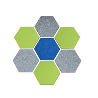 Panneaux acoustiques hexagonaux, dalles de mousse insonorisantes, imperméables, résistantes au feu, briques décoratives 3D pour la maison, le bureau, le studio