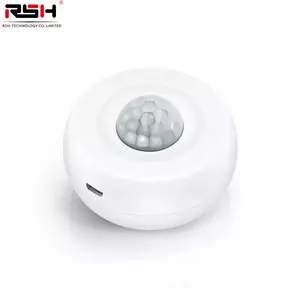 RSH Detektor Keamanan Anti-intrusi Otomasi Rumah Pintar Alarm 2 In 1 Tuya Sensor Gerak PIR Lampu WiFi Nirkabel Pintar