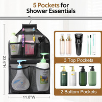 Sac de rangement pour douche en maille, sac de douche suspendu