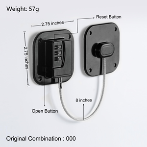 Serrature di Sicurezza per Bambini per Armadietti, Blocco Frigorifero in ABS e Acciaio Inossidabile, Facile Installazione Senza Chiavi, Lucchetto a Combinazione per Frigorifero - Product Image 2