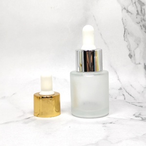 20ml/30ml/50ml/60ml/80ml <b>Flat</b> Shoulder Essential Oil Facial Serum Frosted Clear Glass Dropper Bottle Pipette Screen Printed - Product Image 2