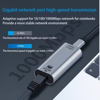 1000/100/10Mbps Female to Female USB C ke RJ45 Lan Ethernet Network Adapter untuk iPad Laptop Macbook Gamepad