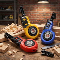 Bobine de traçage automatique de 15 m, rétractable manuellement, avec boîte à craie pour la construction, le travail du bois et le marquage décoratif - Vente en gros
